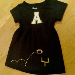Appalachian State Black Yellow Girl's Gameday Cheerleader Dress Football Goal 5T
